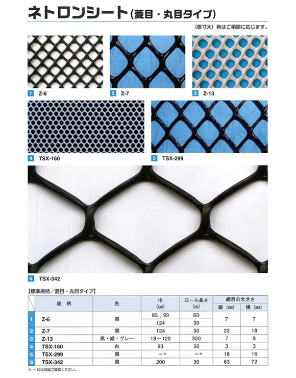 売り切り御免！】 ネトロンネット ネトロンシート WF-2 プラスチックネット 大きさ